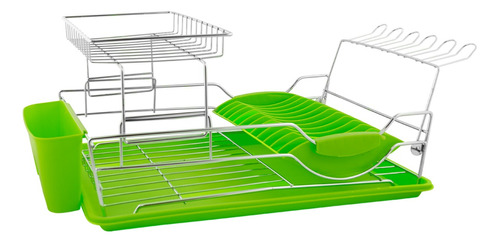 Escurridor Platos Y Cubiertos Secaplatos Colores C/bandeja
