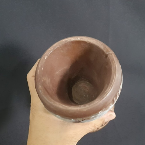 Imagem 2 de 9 de Vaso Copo Pilão Madeira Esculpido Antigo 17x11cm 550g Raro