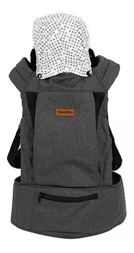 Mochila Porta Bebé Carestino Capucha 3 En 1 Gris Oscuro