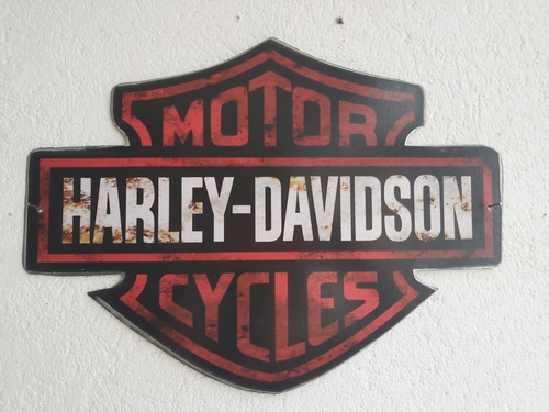 Escudo De Chapa Decorativo Vintage Harley Davison