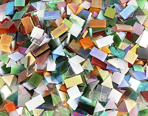 Lanyani Azulejos De Mosaico De Vidrio Iridiscente A Granel, 
