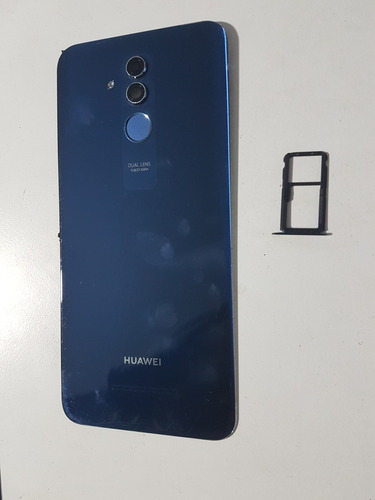 Tapa Y Bandeja Sim Huawei Mate 20 Lite Azul Originales