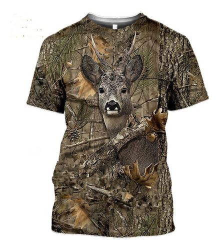 Camiseta Camuflaje Caza Animal 3d R