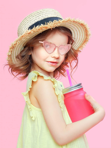 Paquete De 6 Lentes De Sol En Forma De Corazón For Niños