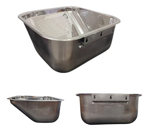 Tanque Inox Para Fixação Em Parede 40x40 Alto Brilho