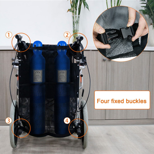 Bolsa Doble Bombonas Oxígeno, Mochila Para Silla De Ruedas