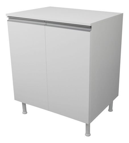 Armario Balcão Cozinha 70cm Mdf 2 Portas Tampo + Prateleira