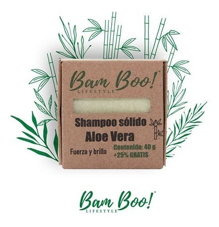 Imagen 1 de 5 de Shampoo Solido Aloe Vera Bam Boo! Lifestyle®