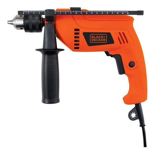 Imagen 4 de 7 de Taladro percutor atornillador eléctrico de 13mm Black+Decker TM555 560W + accesorios 220V