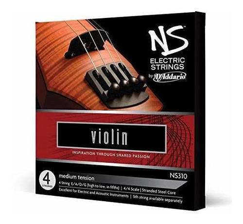 Cuerdas Para Violín Eléctrico D'addario Ns310, Medium