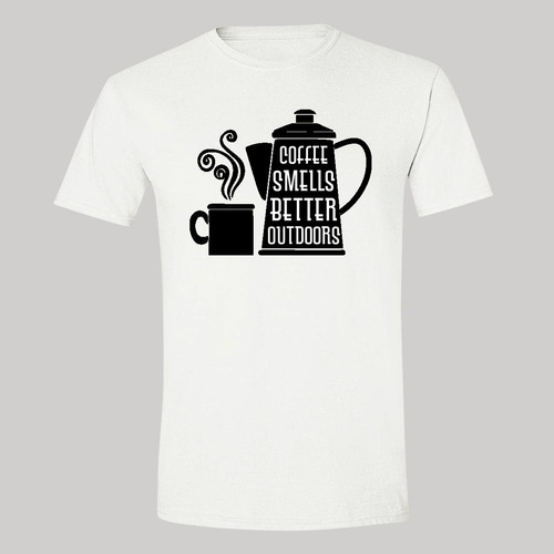 Playera Blanca Hombre Coffe Taza De Café Frases 065