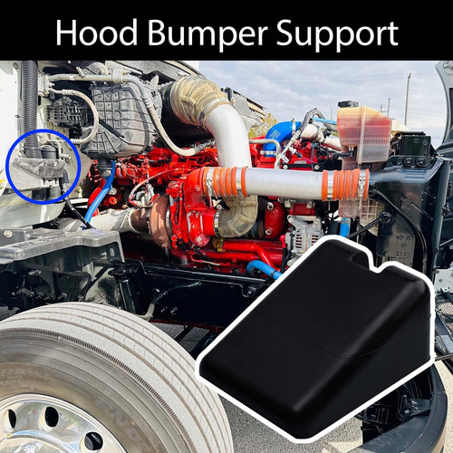 Hood Bumper Soporte Cofre Camion Para Peterbilt Kenworth