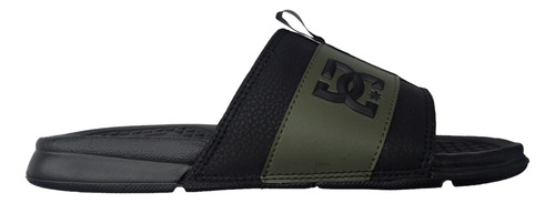 Ojota Dc Shoes Modelo Lynx Slide Negro Verde Musgo Exclusivo