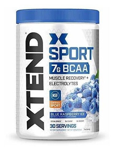 Xtend Sport Bcaa Powder Blue Raspberry Ice - Polvo Electroli