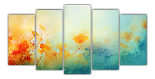 250x125cm Cuadros Abstractos De Verano Exclusivos Flores