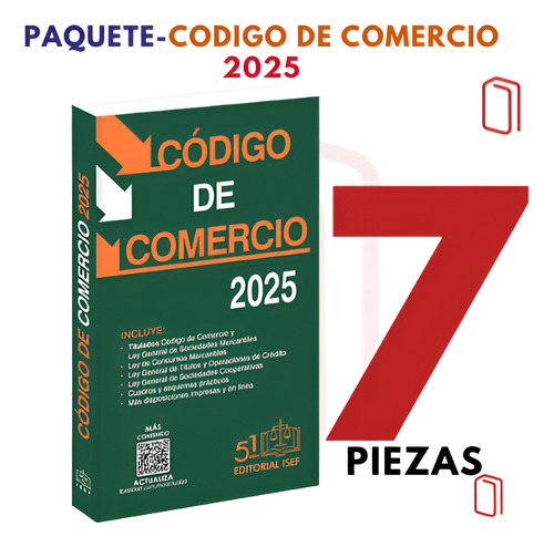 Código De Comercio 2025 (7 Piezas)