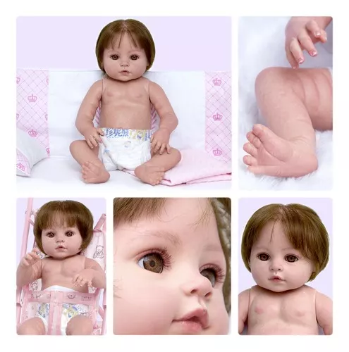 Bebê Reborn Boneca Baby Alive Silicone Realista Fio A Fio