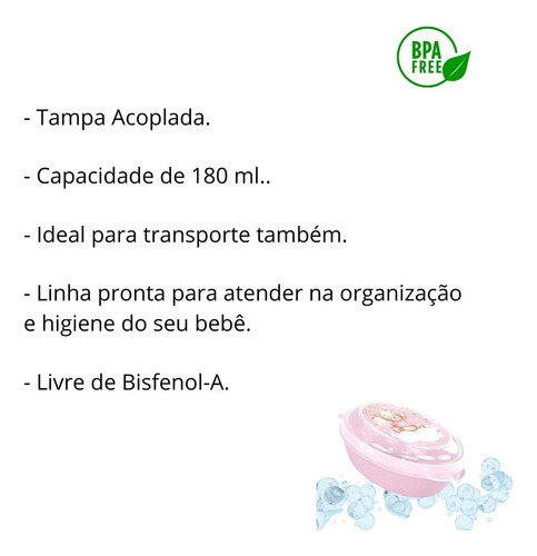 Kit 2 Saboneteira 180 Ml Rosa Azul Decorada Bebê Plasútil
