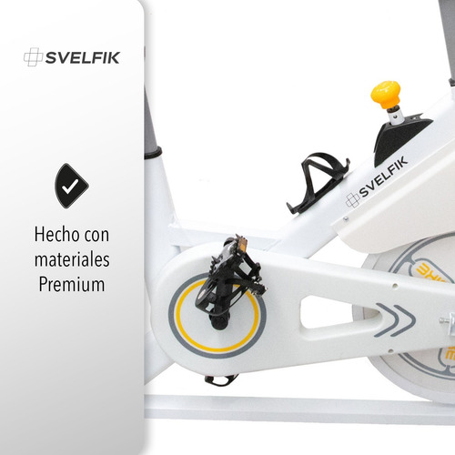 Imagen 6 de 6 de Bicicleta Fija Svelfik Bici-02 Para Spinning Blanca