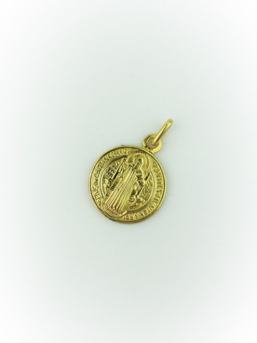 Medalla San Benito En Oro 18k 
