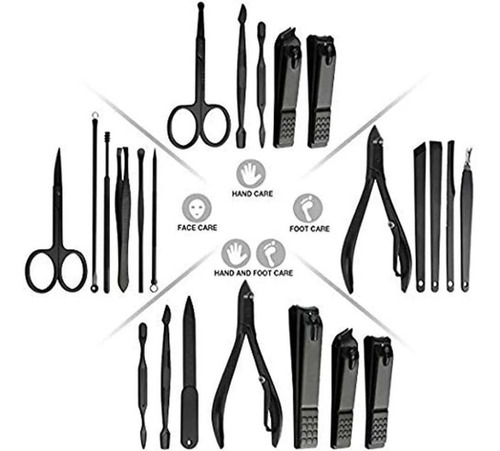Set De Manicure Esarora 18 Piezas Acero Inoxidable.