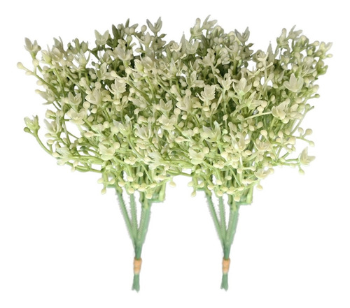 Kit Com 2 Buquê De Flores Artificiais Mosquitinho Toque Real