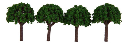 100 Pieces 3 Cm Paisaje Tren Modelo Árboles Escala 1/500
