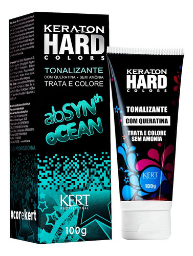 Kit Tintura Kert Cosméticos  Keraton hard colors Tonalizante tom absynth ocean