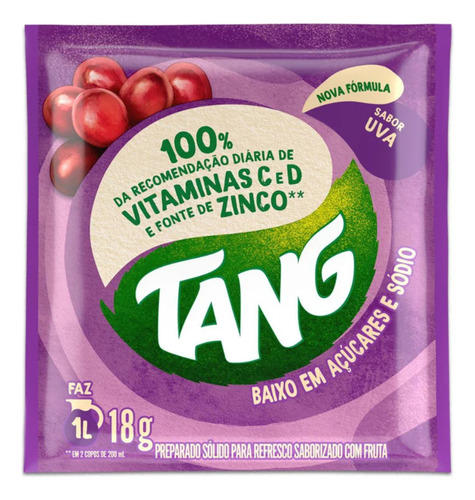 Refresco Em Pó Uva Pacote 18 Sachês 18g Tang