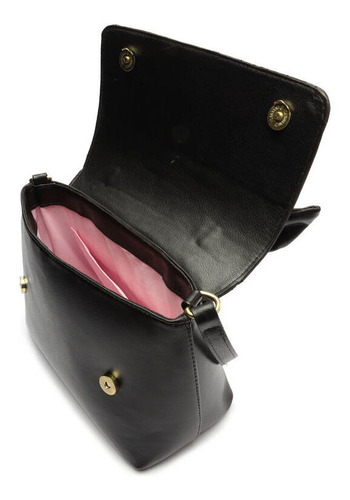 Imagem 4 de 4 de Bolsa Feminina Transversal Média Nós Preta - My Shoes