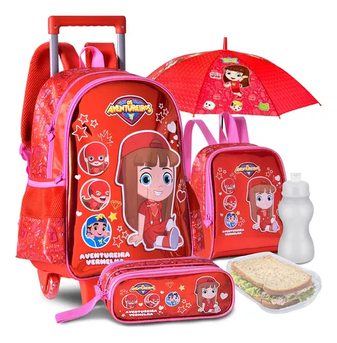 Mochila Infantil Escolar Luccas Neto Rodinha Aventureiros