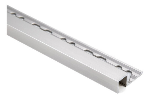 Perfil Recto P/ceramicos Omega Alum 12x12x2500 Mm Moldumet Plata Mate