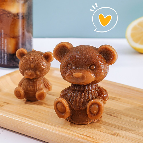 Bandeja De Cubitos De Hielo Cute Bear Hecha A Mano De Silico