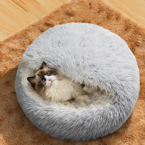 . Cama Para Gatos Con Funda, Felpa, Cálida, 40 Centímetros