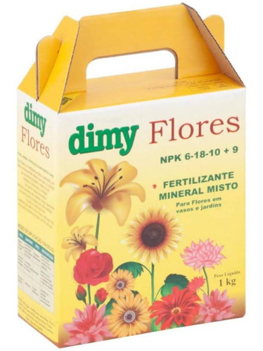 Fertilizante Mineral Misto Dimy Flores (npk 6-18-10 + 9) 1kg