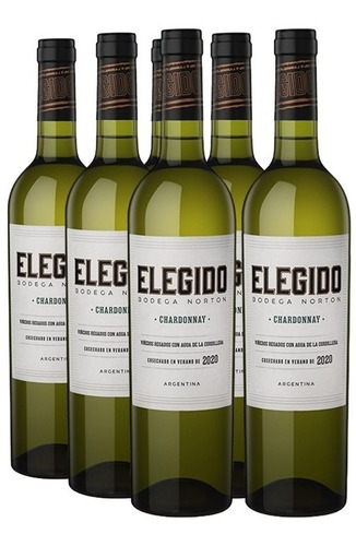 Caja Vino Blanco Norton Elegido Chardonnay X 6u - Vinariam  