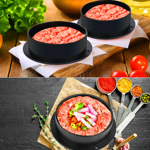 2pcs Prensa Para Hamburguesas 3 En 1 Molde Antiadherente