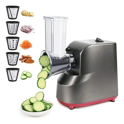 Rallador Eléctrico De Queso HuuppHip 150W, Rápido Y Seguro Con 3 Cuchillas – ¡ideal Para Cocinar Sin Esfuerzo!