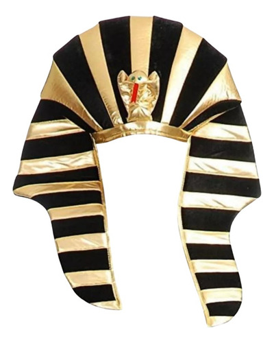 Gorro Tocado Faraón Egipciodorado, Unisex, Estándar. Cosplay