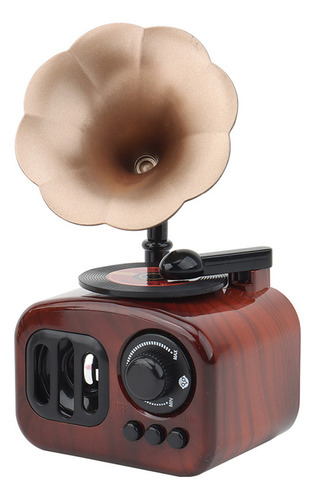 Caja De Música Retro Con Diseño De Gramófono Vintage