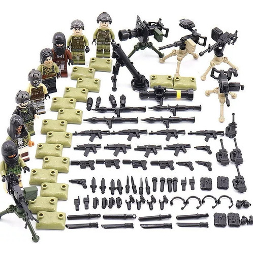 Minifiguras De Juguete Militar Para Soldados Heavy Fire S