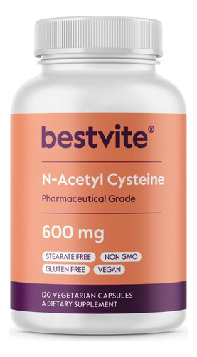 N-acetil Cisteina 600 Mg Nac Bestvite 120 Capsulas