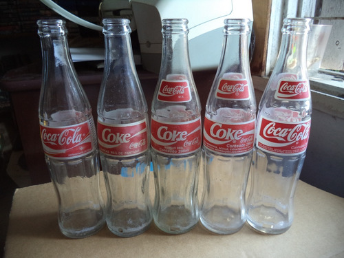 Garrafas Antigas De Coca Cola 290ml  Lote Com 5 Un Diferente