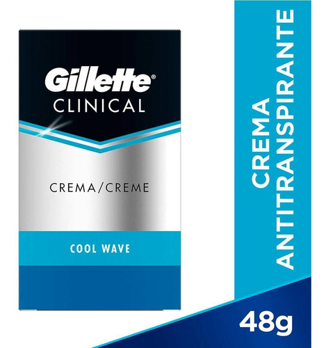 Antitranspirante En Crema Gillette Clínico Cool Wave 48g