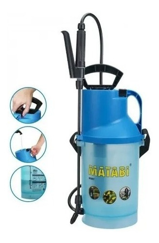 Pulverizador Manual Compressão Previa Matabi Berry 7 Cor Azul