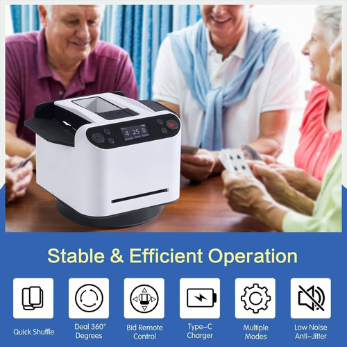 Distribuidor De Cartas Automático Giratorio 360° Con 4 Botón
