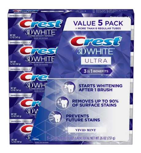 Crema Dental 3d White X5 - g a $103