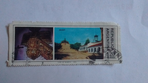 Estampilla Argentina Jujuy 1,20 Pesos  / Año 1973