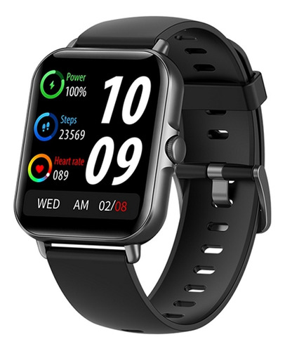 Ryscom Reloj Inteligente Smartwachth Android Llamada Messan Whatsap Pantalla Completa Responde Llamadas Bluetooth Notificaciones Fondos Intercambiables Frecuencia Cardíaca Modo Deportivo Negro