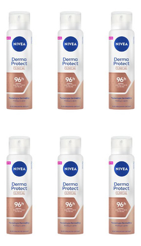 Desodorante Aero Nivea 150ml Fem Clinic Derma Prot-kit C/6un